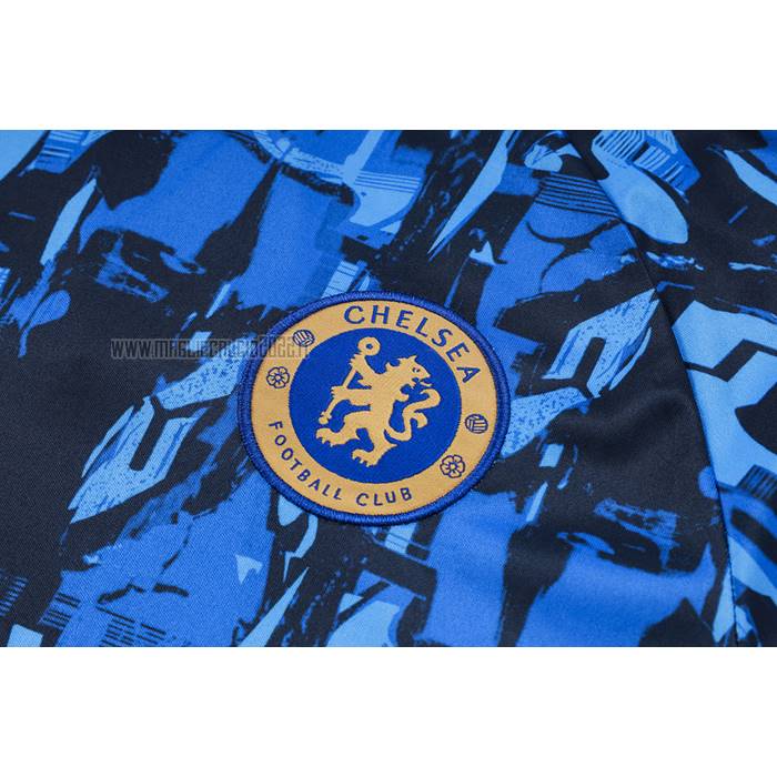 Tuta da Track del Chelsea Manga Corta 2023-2024 Blu - Pantalon Corto